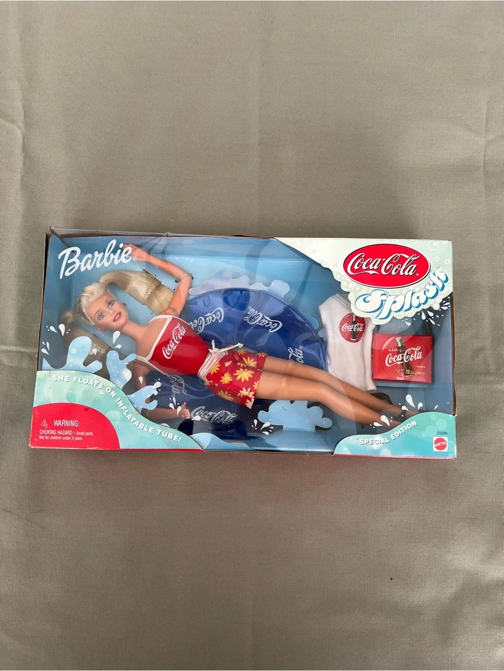 Barbie Coca-Cola Picnic 1997 & Coca-Cola Splash Set 1999 Dolls in Original Boxes